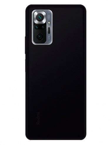 Funda Gel Silicona Liso Negro para Xiaomi Redmi Note 10 Pro