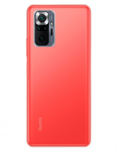 Funda Gel Silicona Liso Rojo para Xiaomi Redmi Note 10 Pro