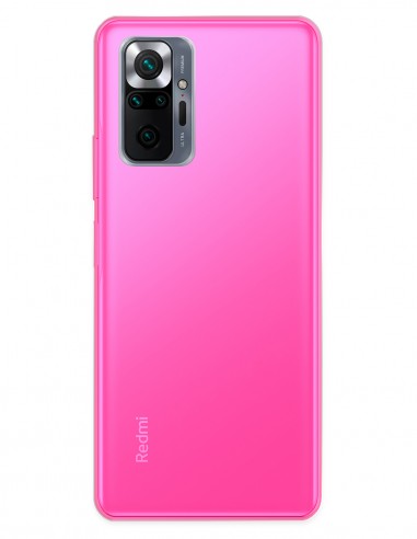 Funda Gel Silicona Liso Rosa para Xiaomi Redmi Note 10 Pro