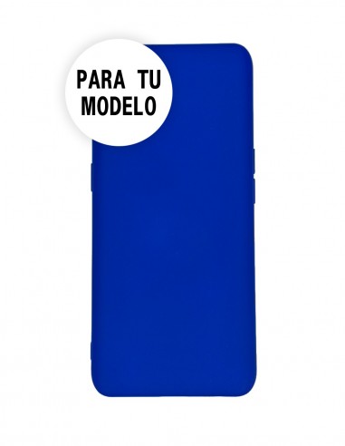 Funda Silicona Suave tipo Apple Azul Oscuro para Oppo A74 4G