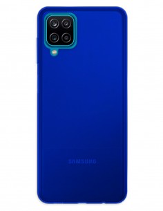 Funda Gel Silicona Liso Azul para Samsung Galaxy M12