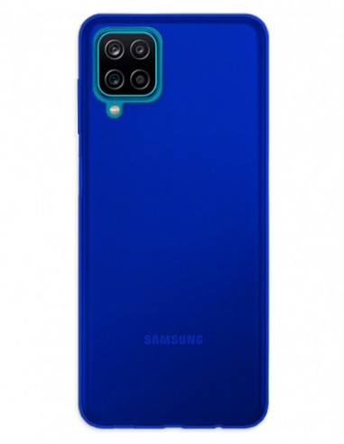 Funda Gel Silicona Liso Azul para Samsung Galaxy M12