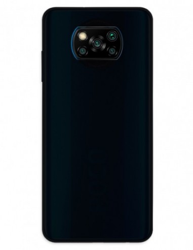 Funda Gel Silicona Liso Negro para Xiaomi Poco X3 Nfc