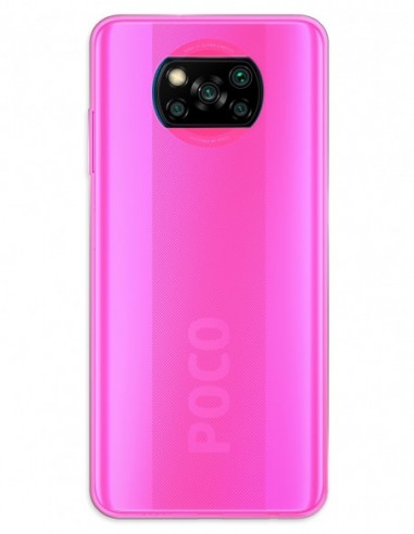Funda Gel Silicona Liso Rosa para Xiaomi Poco X3 Nfc