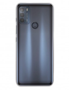 Funda Gel Silicona Liso Transparente para Motorola Moto G50