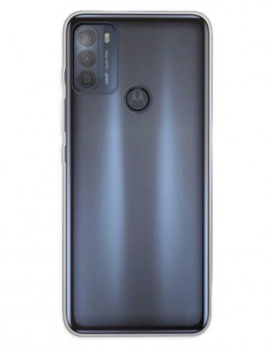 Funda Gel Silicona Liso Transparente para Motorola Moto G50