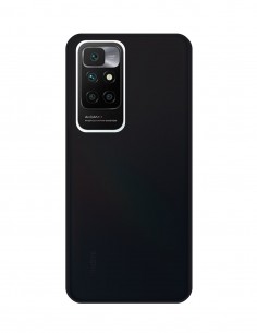 Funda Gel Silicona Liso Negro para Xiaomi Redmi 10
