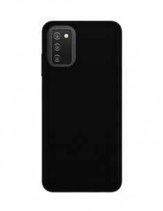 Funda Gel Silicona Liso Negro para Samsung Galaxy A03S