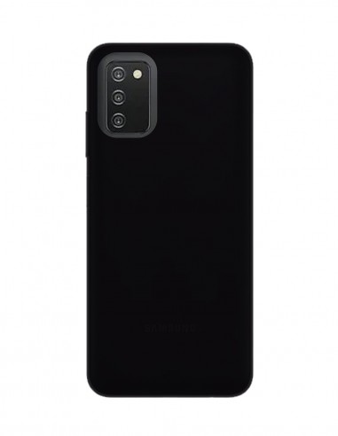 Funda Gel Silicona Liso Negro para Samsung Galaxy A03S