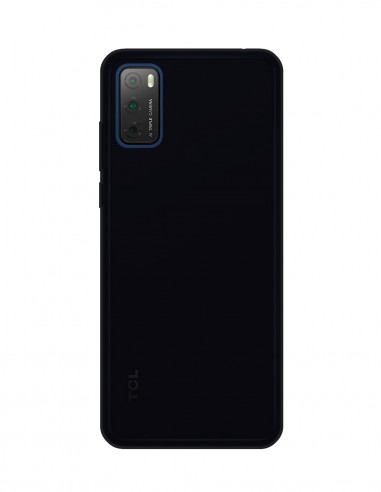 Funda Gel Silicona Liso Negro para TCL 20Y