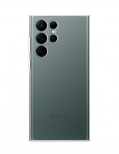Funda Gel Silicona Liso Transparente para Samsung Galaxy S22 Ultra