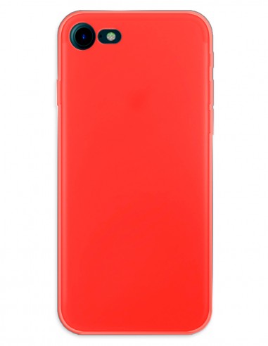 Funda Gel Silicona Liso Rojo para Apple iPhone SE (2022)