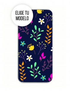 Huawei P Smart Z Funda Gel Tpu Silicona transparente dibujo Flores 01