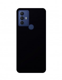Funda Gel Silicona Liso Negro para TCL 30E