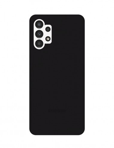 Funda Gel Silicona Liso Negro para Samsung Galaxy A13 4G