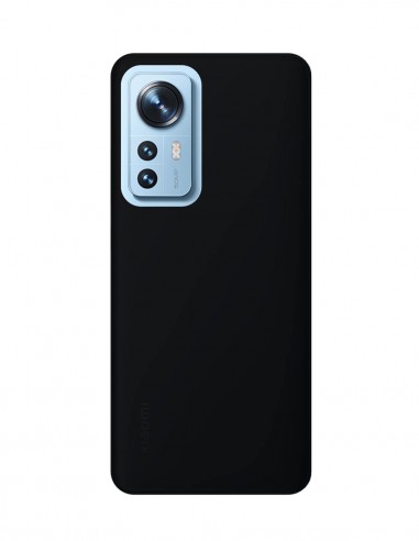 Funda Gel Silicona Liso Negro para Xiaomi Mi 12