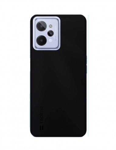 Funda Gel Silicona Liso Negro para Realme C31