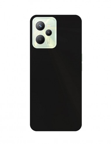 Funda Gel Silicona Liso Negro para Realme C35