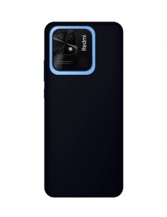 Funda Gel Tacto Silicona + Colgante Negra Cámara 3D Xiaomi Redmi 10C