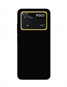 Funda Gel Silicona Liso Negro para Xiaomi Poco M4 Pro 4G