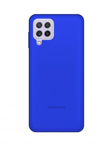 Funda Gel Silicona Liso Azul para Samsung Galaxy A22 4G