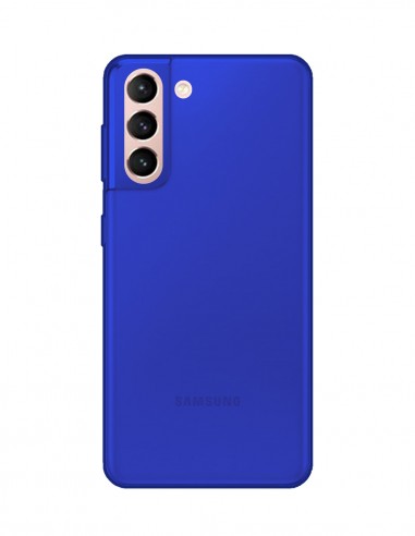 Funda Gel Silicona Liso Azul para Samsung Galaxy S21 FE