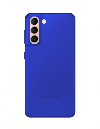 Funda Gel Silicona Liso Azul para Samsung Galaxy S21 FE