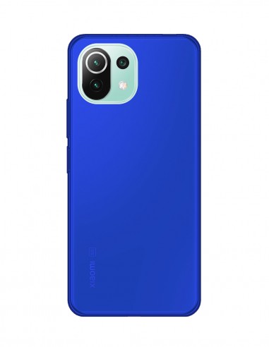 Funda Gel Silicona Liso Azul para Xiaomi Mi 11 Lite