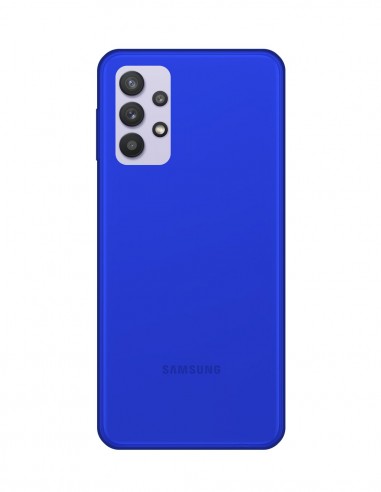 Funda Gel Silicona Liso Azul para Samsung Galaxy A32 4G