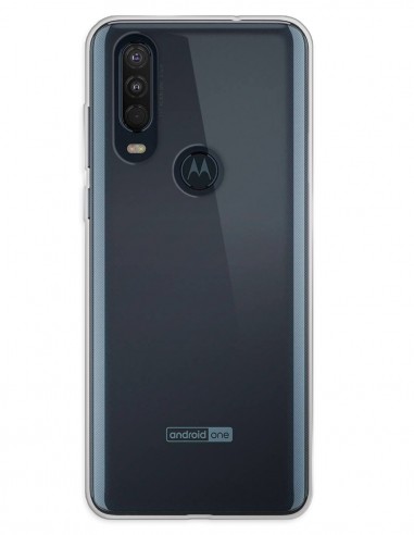 Funda Gel Silicona Liso Transparente para Motorola Moto One Action