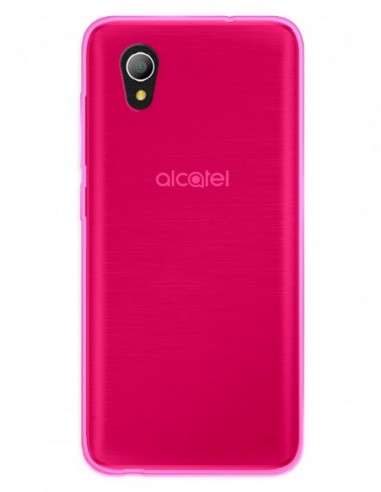 Funda Gel Silicona Liso Rosa para Alcatel 1