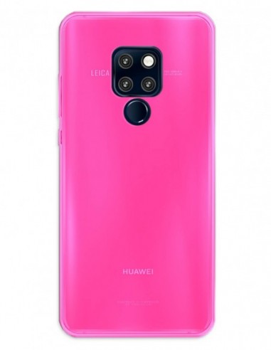 Funda Gel Silicona Liso Rosa para Huawei Mate 20