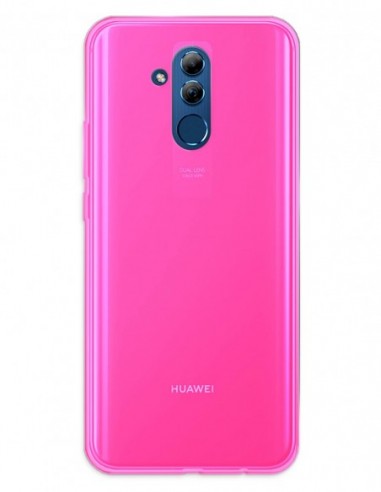 Funda Gel Silicona Liso Rosa para Huawei Mate 20 Lite