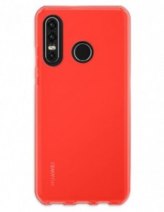 Funda Gel Silicona Liso Rojo para Huawei P30 Lite