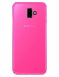 Funda Gel Silicona Liso Rosa para Samsung Galaxy J6 Plus
